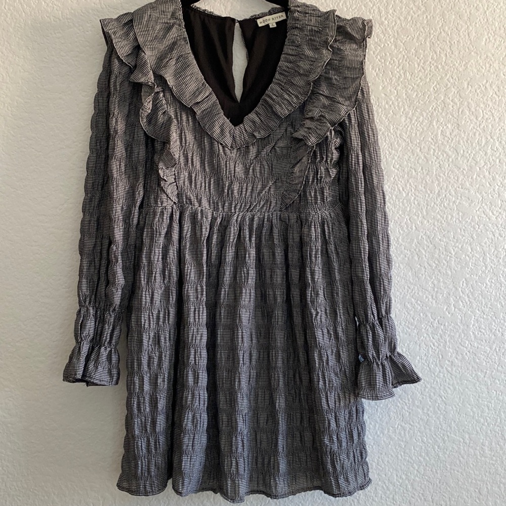 Anthropologie Moon River Black and White Dress Size Small